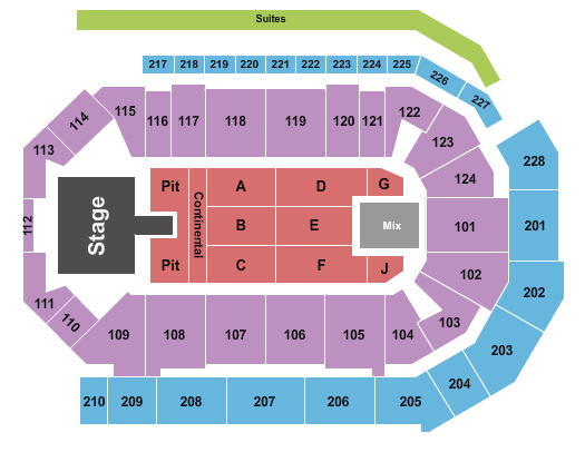 Enmarket Arena Thomas Rhett Seating Chart